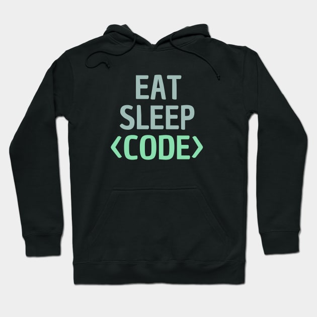 Funny Eat Sleep Code Hoodie by Illustradise